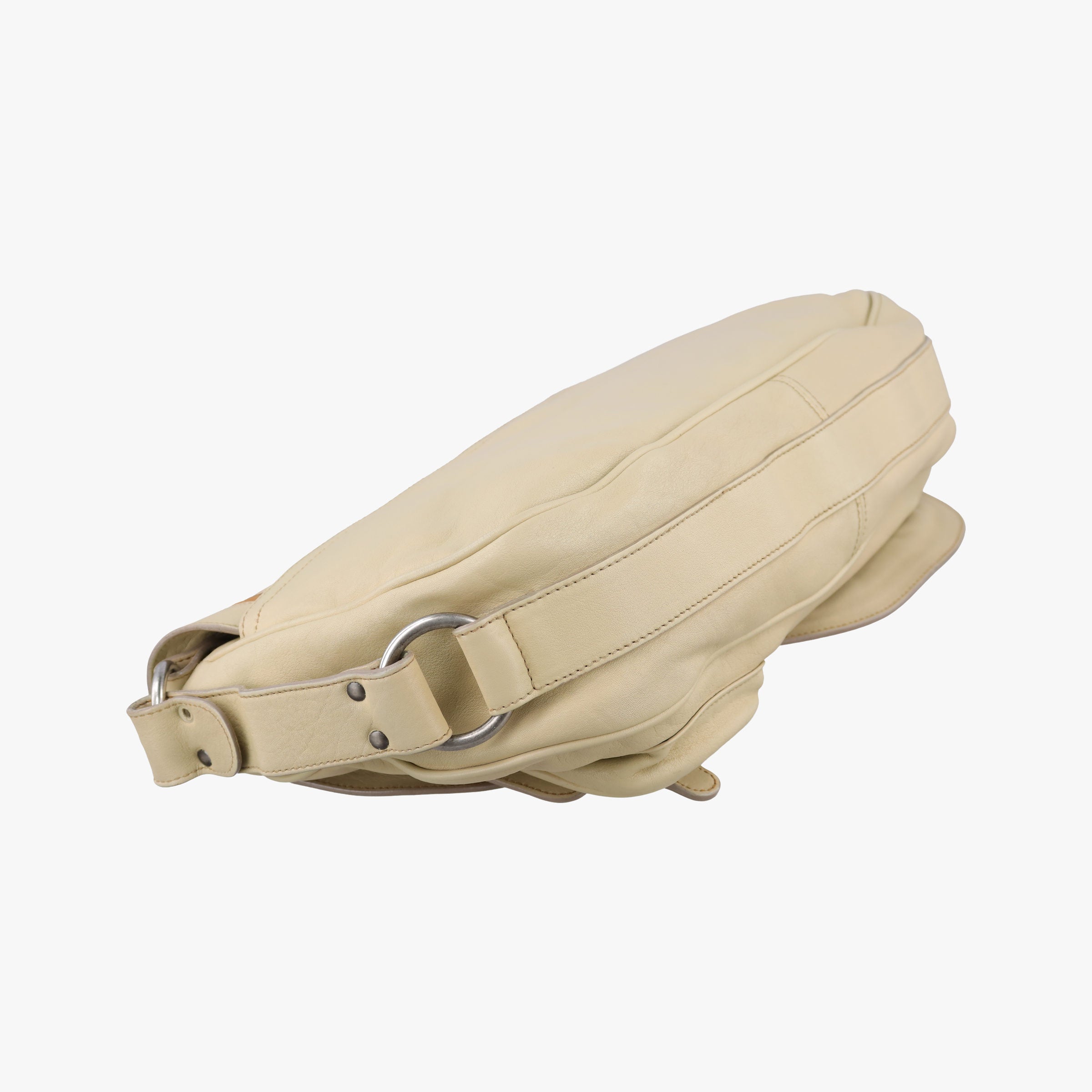 Secondhand Christian Dior Gaucho Beige Leather  shoulderbag | stylenewstar