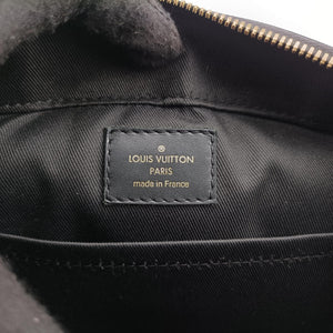 Pre-owned Louis Vuitton SAINTONGE brown×Noir Monogram Canvas×calf leather M43555 shoulderbag | stylenewstar