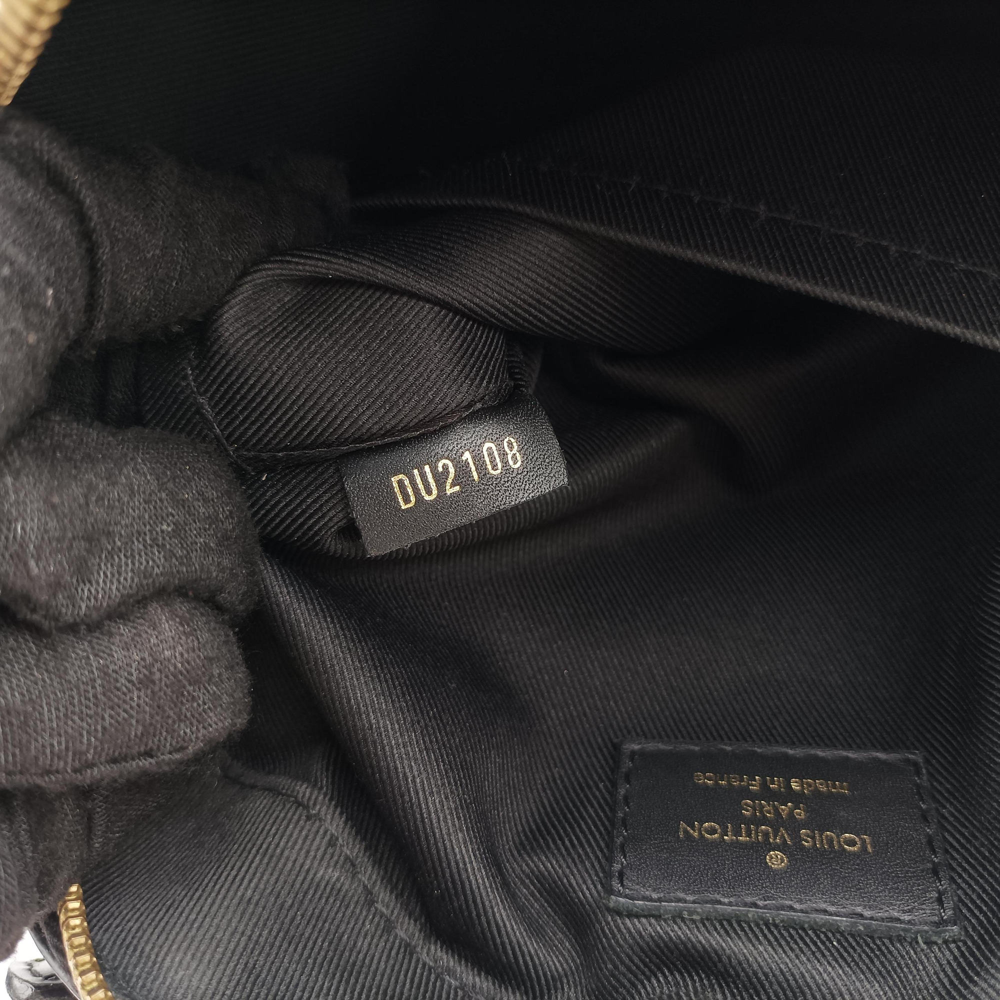 Pre-owned Louis Vuitton SAINTONGE brown×Noir Monogram Canvas×calf leather M43555 shoulderbag | stylenewstar