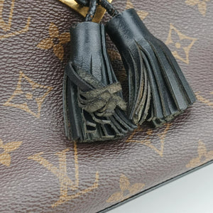 Pre-owned Louis Vuitton SAINTONGE brown×Noir Monogram Canvas×calf leather M43555 shoulderbag | stylenewstar