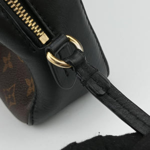 Pre-owned Louis Vuitton SAINTONGE brown×Noir Monogram Canvas×calf leather M43555 shoulderbag | stylenewstar