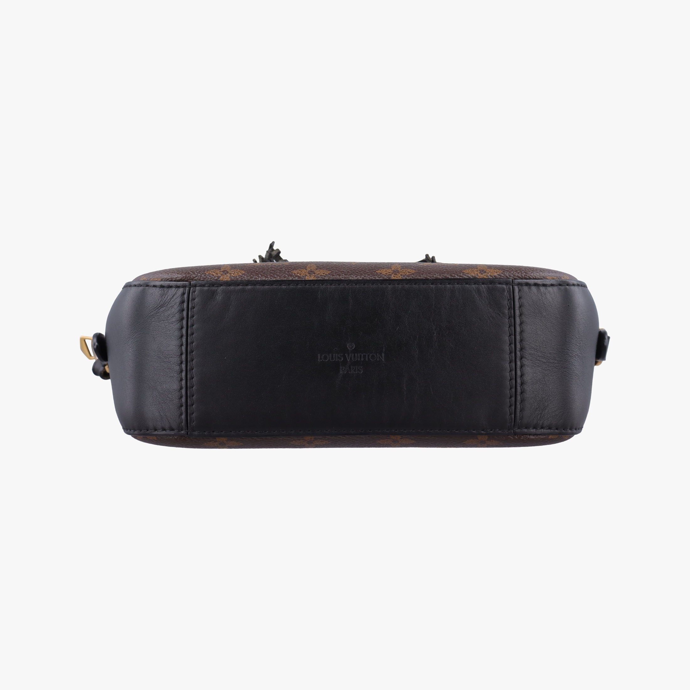 Pre-owned Louis Vuitton SAINTONGE brown×Noir Monogram Canvas×calf leather M43555 shoulderbag | stylenewstar