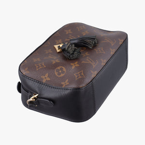 Pre-owned Louis Vuitton SAINTONGE brown×Noir Monogram Canvas×calf leather M43555 shoulderbag | stylenewstar