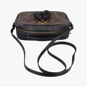 Pre-owned Louis Vuitton SAINTONGE brown×Noir Monogram Canvas×calf leather M43555 shoulderbag | stylenewstar