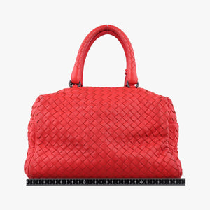 Pre-owned Bottega Veneta Intrecciato Red lambskin  shoulderbag | stylenewstar