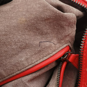 Pre-owned Bottega Veneta Intrecciato Red lambskin  shoulderbag | stylenewstar