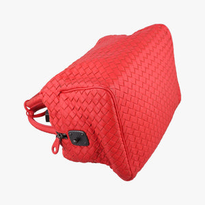 Pre-owned Bottega Veneta Intrecciato Red lambskin  shoulderbag | stylenewstar