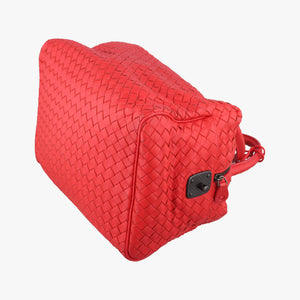 Pre-owned Bottega Veneta Intrecciato Red lambskin  shoulderbag | stylenewstar