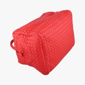 Pre-owned Bottega Veneta Intrecciato Red lambskin  shoulderbag | stylenewstar