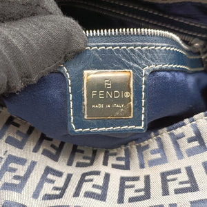 Vintage Fendi Baguette　Zucchino Navy×Grey canvas×leather 8BR001 shoulderbag | stylenewstar