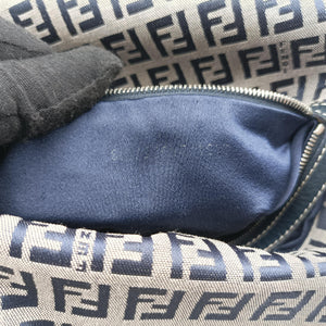 Vintage Fendi Baguette　Zucchino Navy×Grey canvas×leather 8BR001 shoulderbag | stylenewstar