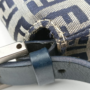 Vintage Fendi Baguette　Zucchino Navy×Grey canvas×leather 8BR001 shoulderbag | stylenewstar