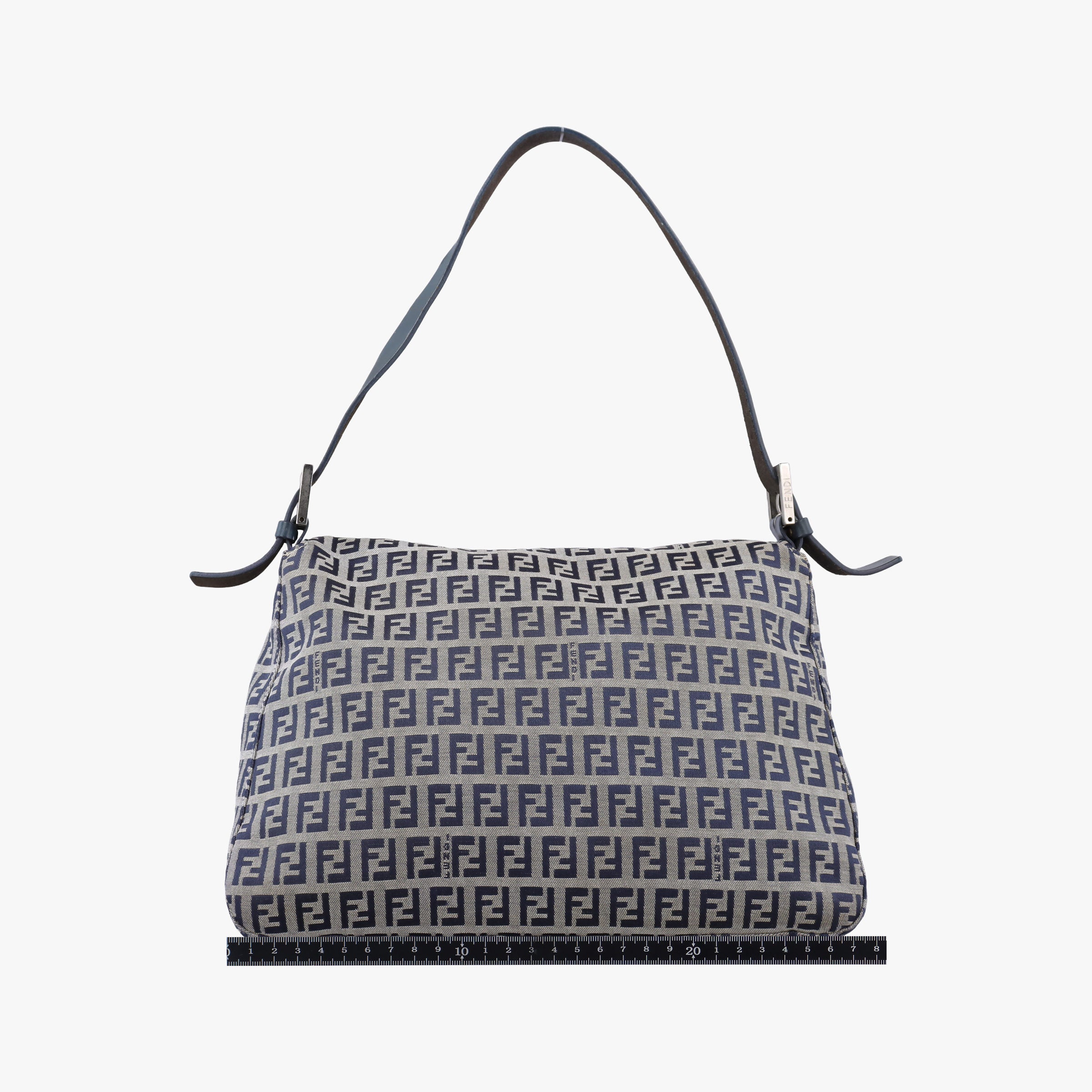 Vintage Fendi Baguette　Zucchino Navy×Grey canvas×leather 8BR001 shoulderbag | stylenewstar