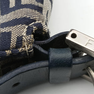 Vintage Fendi Baguette　Zucchino Navy×Grey canvas×leather 8BR001 shoulderbag | stylenewstar
