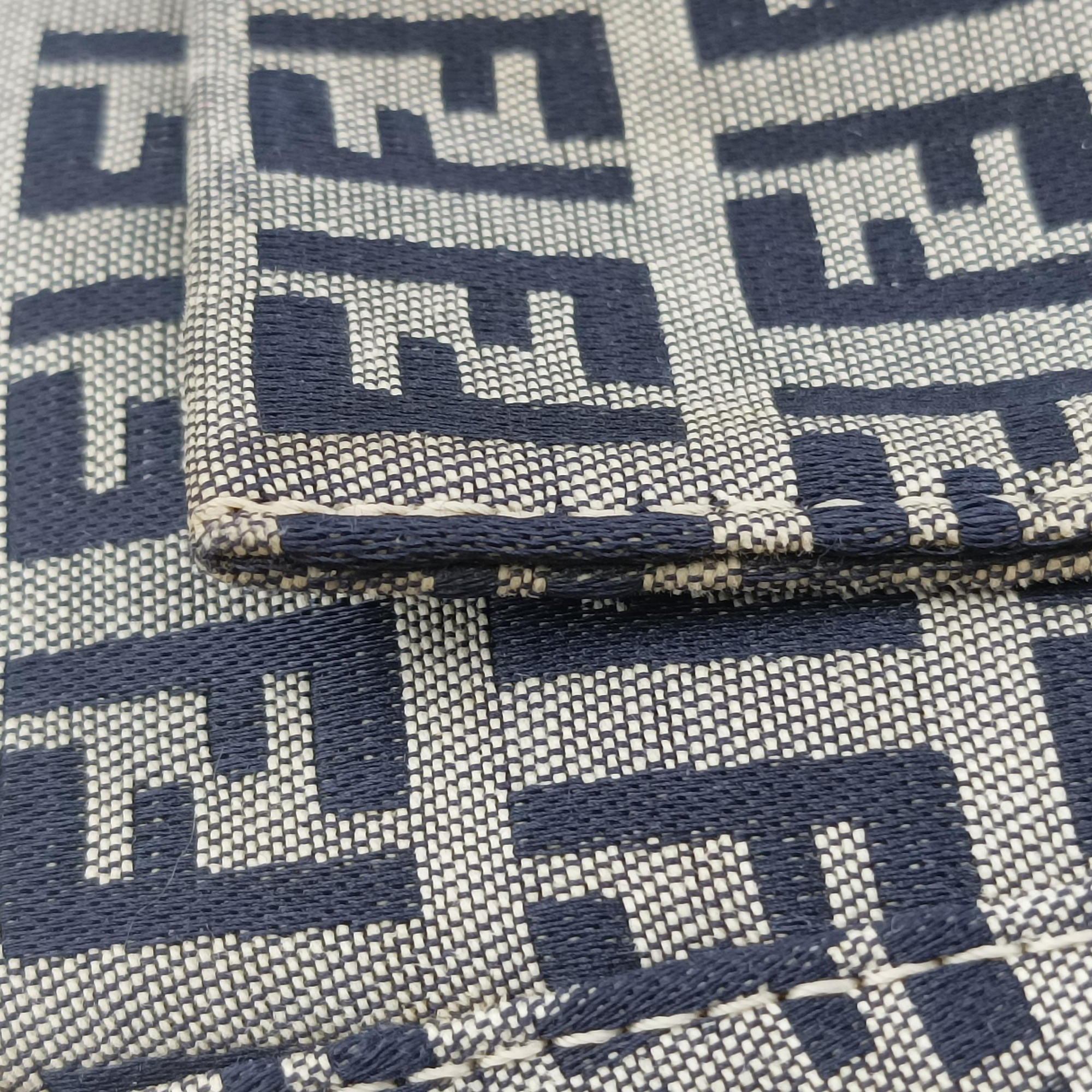 Vintage Fendi Baguette　Zucchino Navy×Grey canvas×leather 8BR001 shoulderbag | stylenewstar