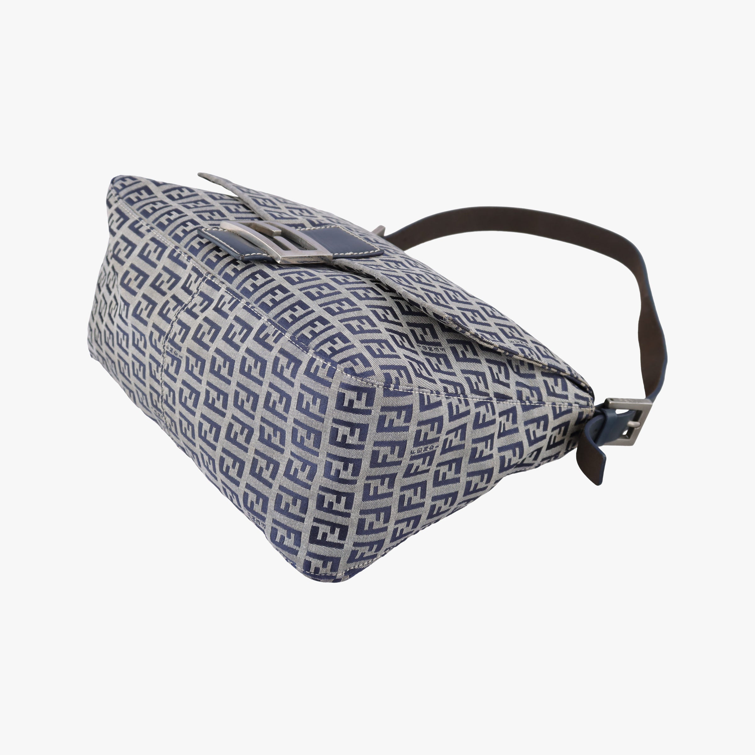 Vintage Fendi Baguette　Zucchino Navy×Grey canvas×leather 8BR001 shoulderbag | stylenewstar