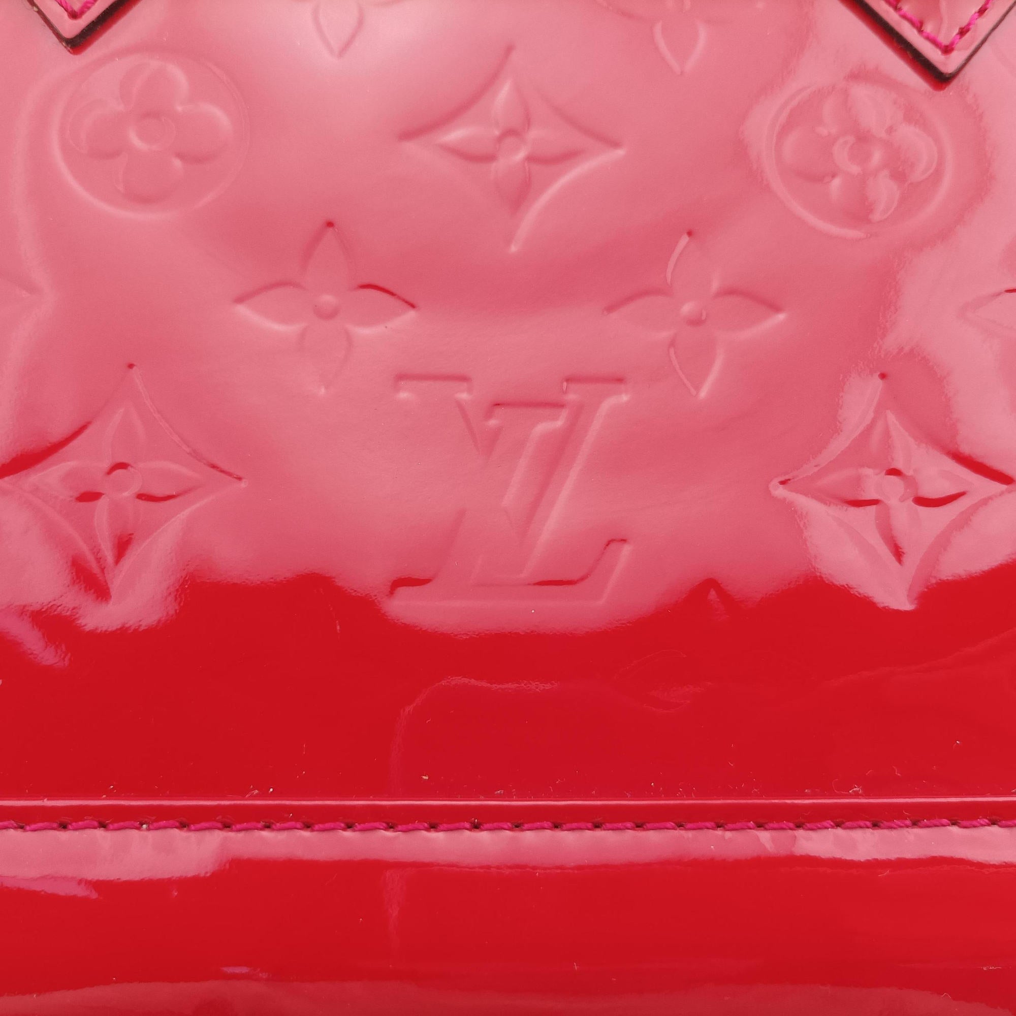 Pre-owned Louis Vuitton Alma BB pomme d'amour Monogram Vernis M91606 shoulderbag | stylenewstar