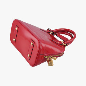 Pre-owned Louis Vuitton Alma BB pomme d'amour Monogram Vernis M91606 shoulderbag | stylenewstar