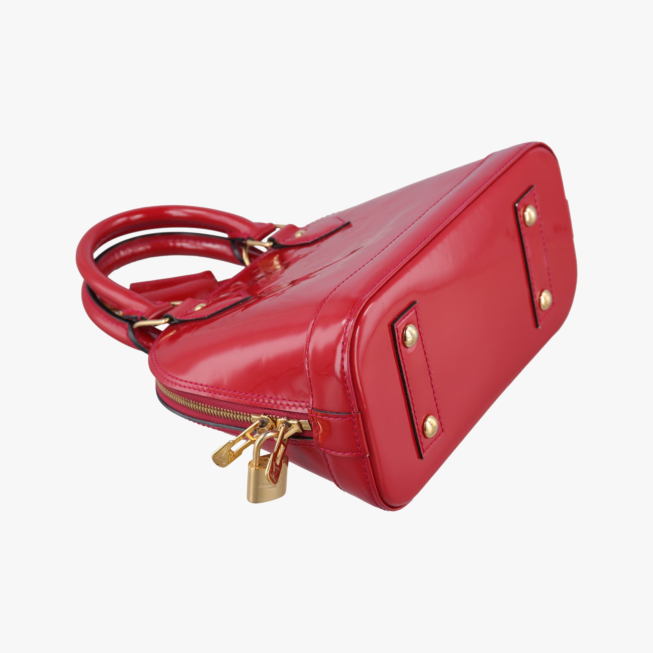 Pre-owned Louis Vuitton Alma BB pomme d'amour Monogram Vernis M91606 shoulderbag | stylenewstar