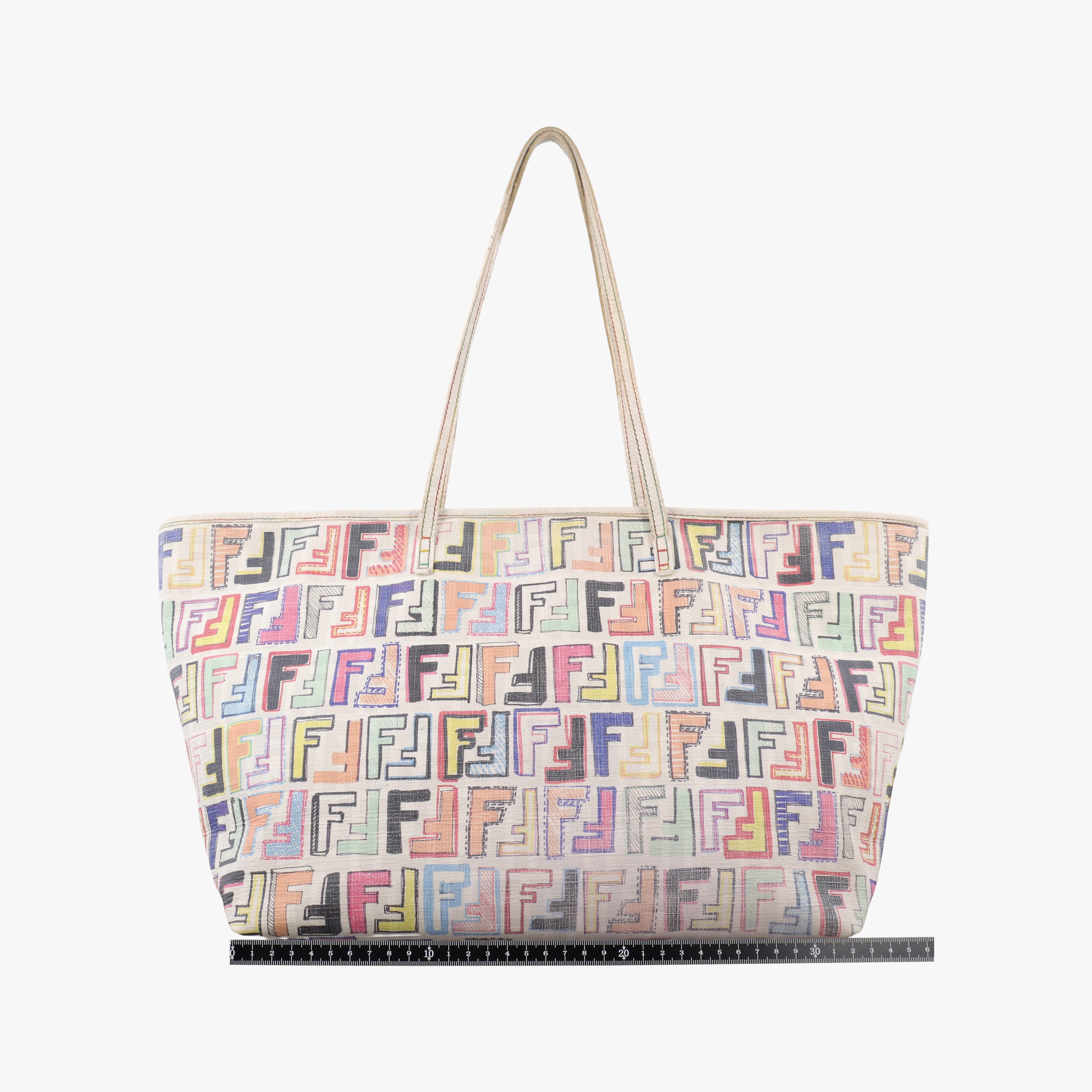 Secondhand Fendi Zucca Roll Tote Multicolour PVC coated canvas 8BH185 shoulderbag | stylenewstar