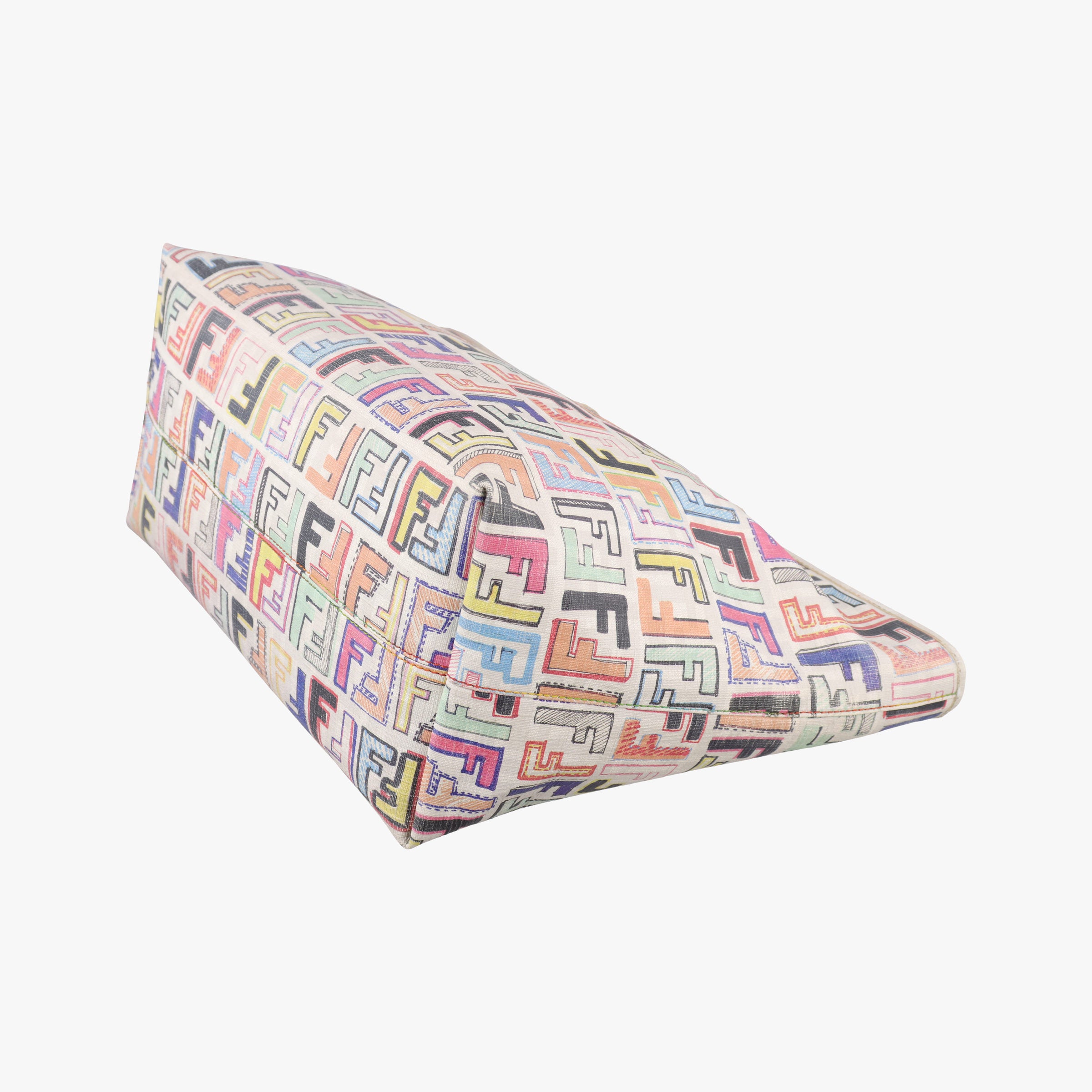 Secondhand Fendi Zucca Roll Tote Multicolour PVC coated canvas 8BH185 shoulderbag | stylenewstar