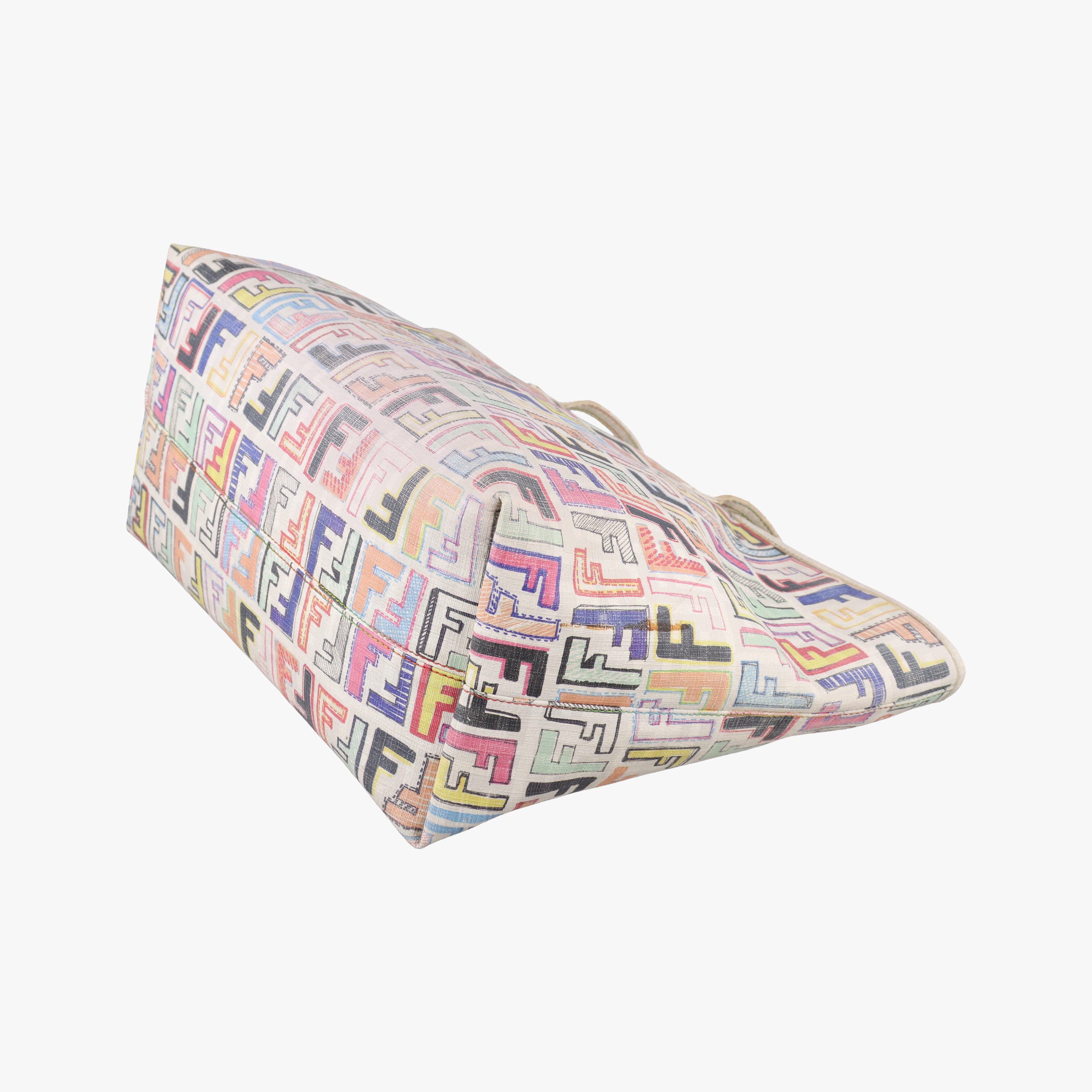 Secondhand Fendi Zucca Roll Tote Multicolour PVC coated canvas 8BH185 shoulderbag | stylenewstar