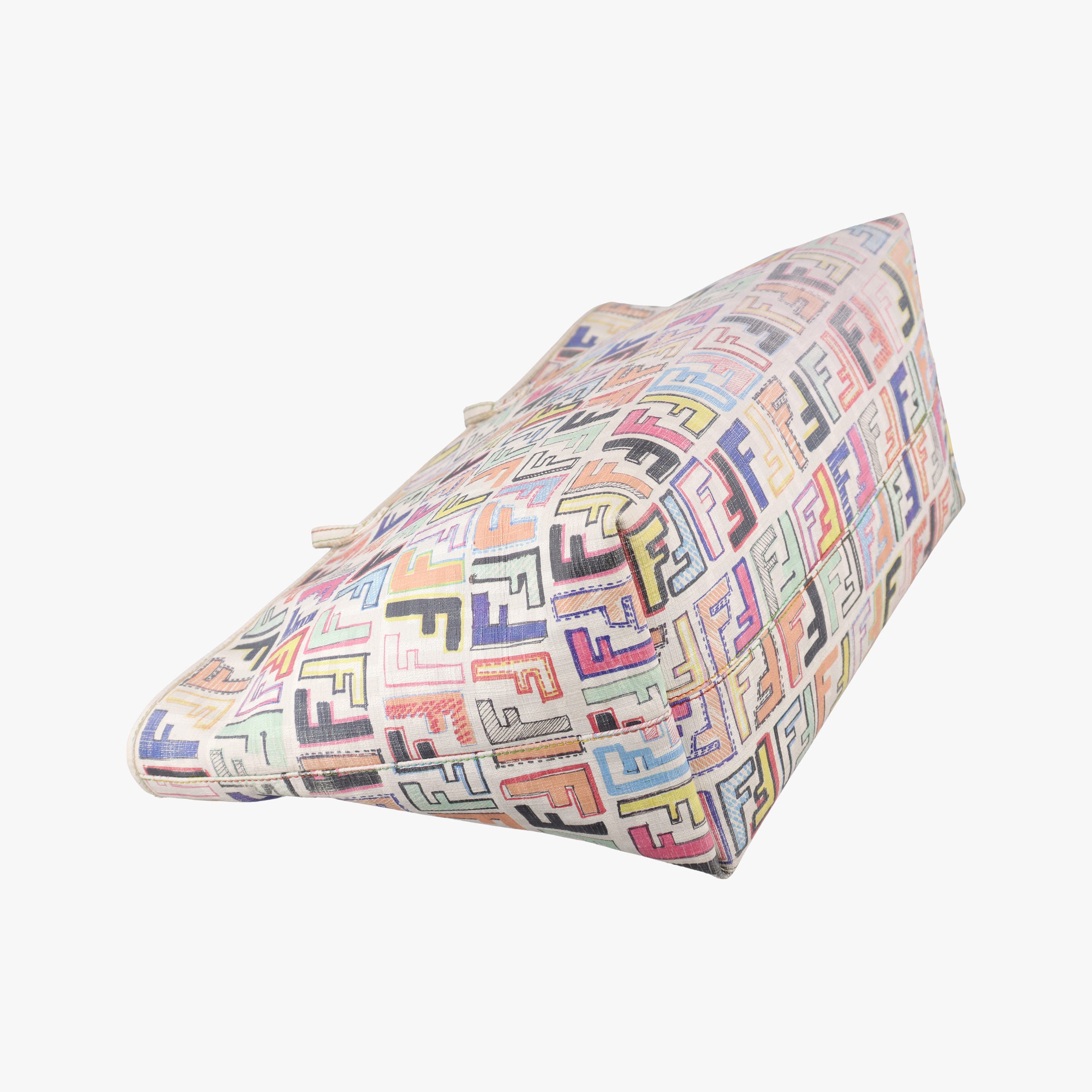 Secondhand Fendi Zucca Roll Tote Multicolour PVC coated canvas 8BH185 shoulderbag | stylenewstar