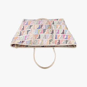 Secondhand Fendi Zucca Roll Tote Multicolour PVC coated canvas 8BH185 shoulderbag | stylenewstar
