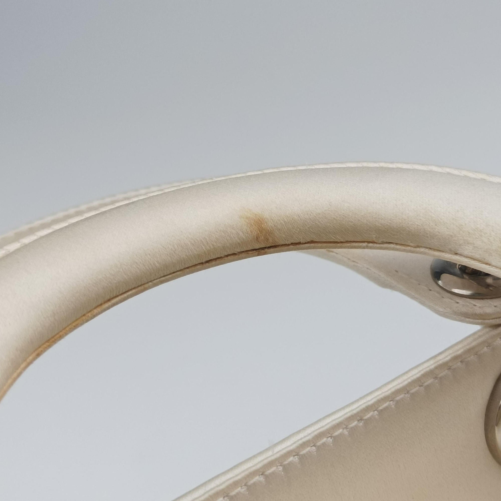 Pre-owned Christian Dior Lady Dior White×Multicolor Satin × Sequin × Bead Embellishments  shoulderbag | stylenewstar