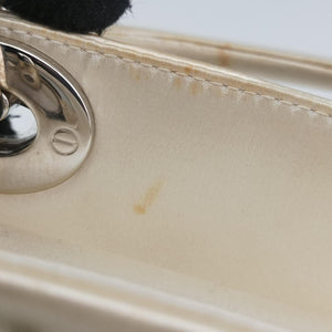 Pre-owned Christian Dior Lady Dior White×Multicolor Satin × Sequin × Bead Embellishments  shoulderbag | stylenewstar