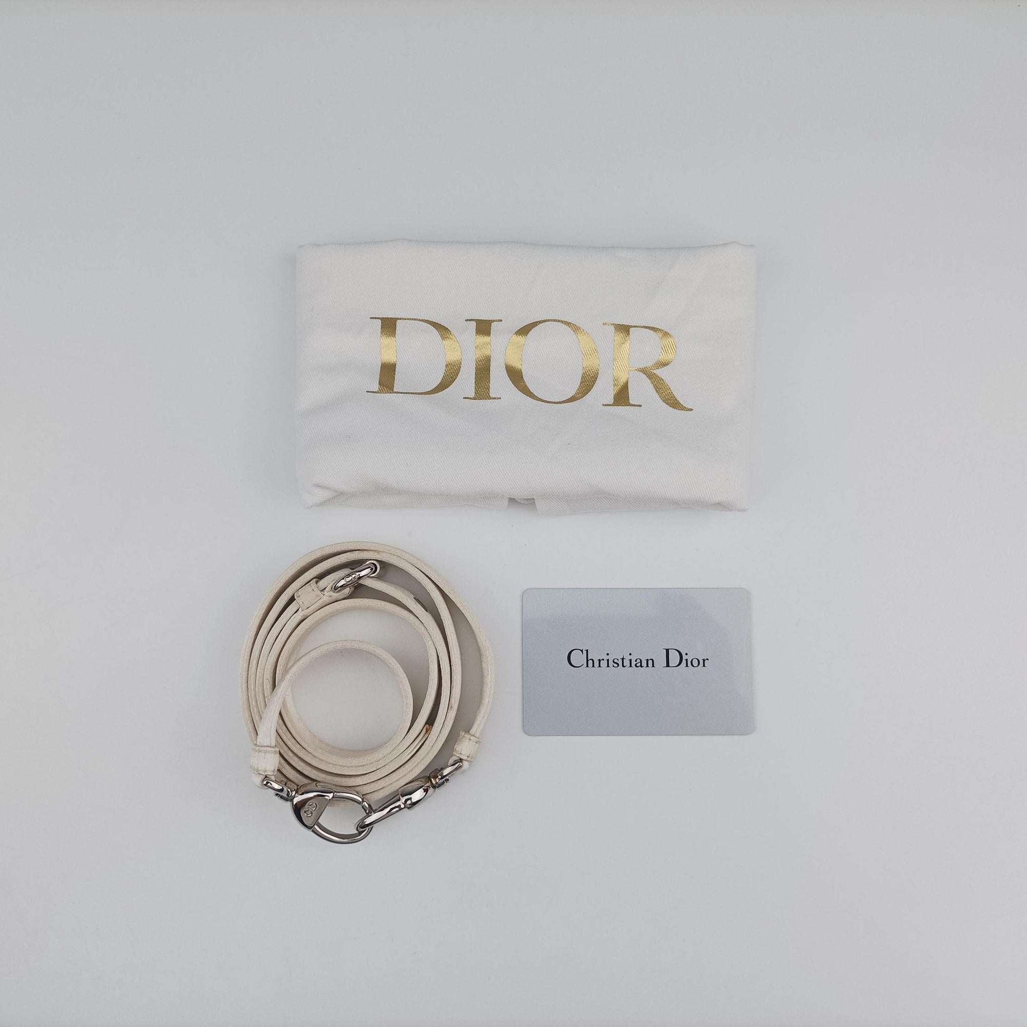 Pre-owned Christian Dior Lady Dior White×Multicolor Satin × Sequin × Bead Embellishments  shoulderbag | stylenewstar