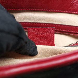 Secondhand Gucci GG Marmont Black×red Leather 498109 shoulderbag | stylenewstar