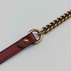 Secondhand Gucci GG Marmont Black×red Leather 498109 shoulderbag | stylenewstar