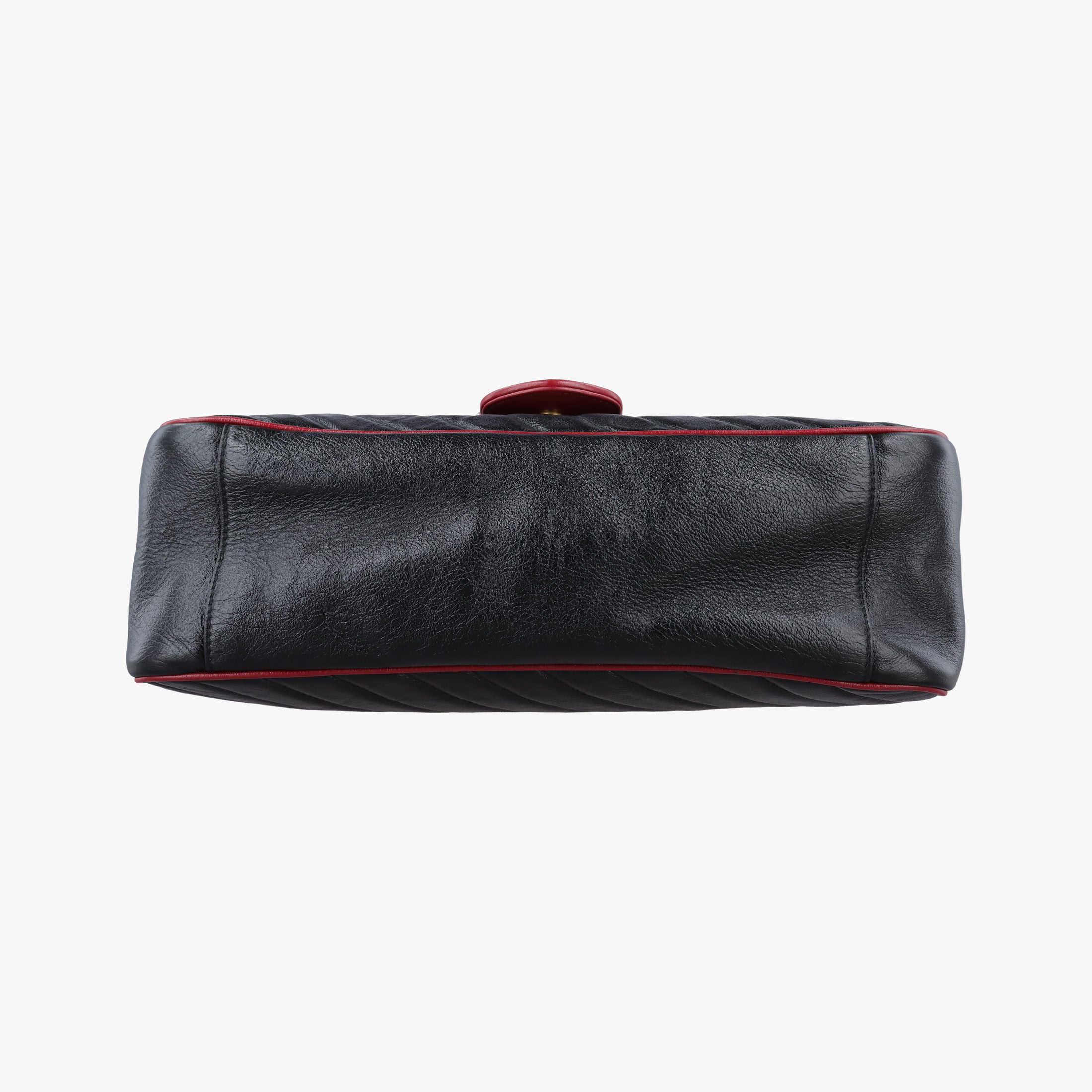 Secondhand Gucci GG Marmont Black×red Leather 498109 shoulderbag | stylenewstar