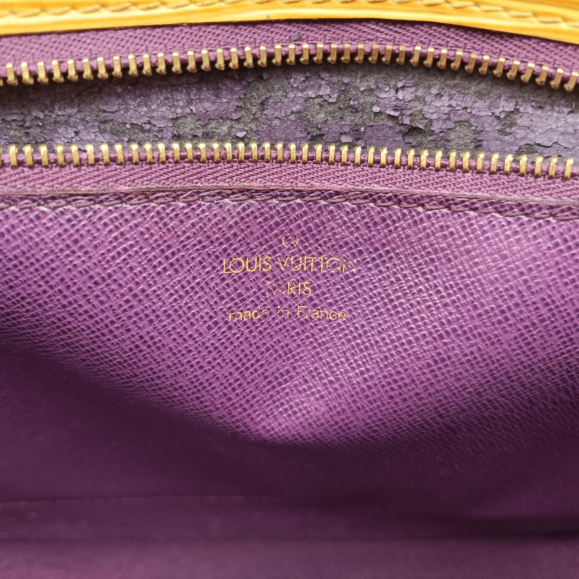 Pre-owned Louis Vuitton MONCEAU 28 Tassil Yellow Epi M52129 handbag | stylenewstar