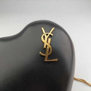 Secondhand Yves Saint Laurent Love Box Heart Black Leather 466212 shoulderbag | stylenewstar