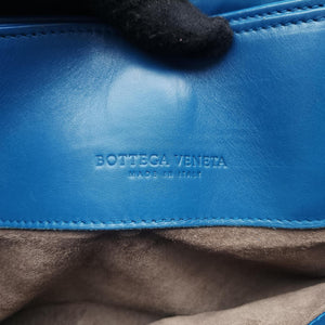 Secondhand Bottega Veneta Roma Intrecciato Blue lambskin  shoulderbag | stylenewstar