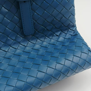 Secondhand Bottega Veneta Roma Intrecciato Blue lambskin  shoulderbag | stylenewstar