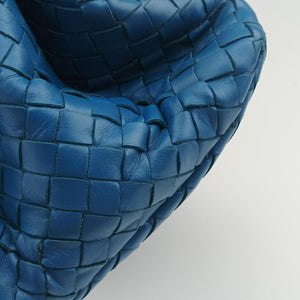 Secondhand Bottega Veneta Roma Intrecciato Blue lambskin  shoulderbag | stylenewstar
