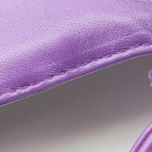 Pre-owned Fendi BAGUETTE Purple Leather 8BR600 shoulderbag | stylenewstar
