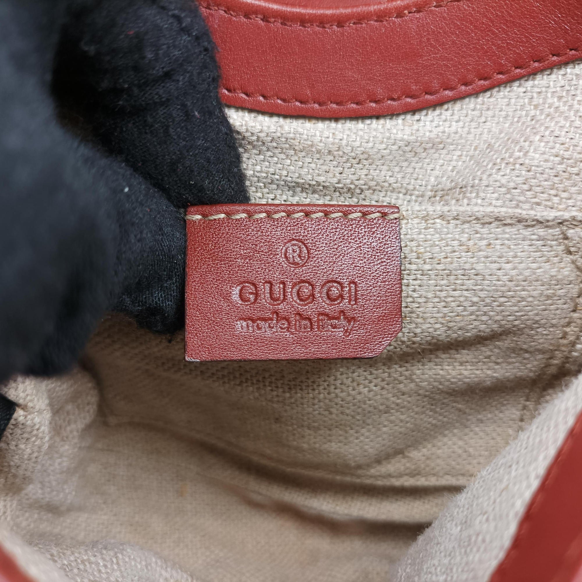 Pre-owned Gucci Nubuck Tigrette Chain Brown leather 290684 shoulderbag | stylenewstar