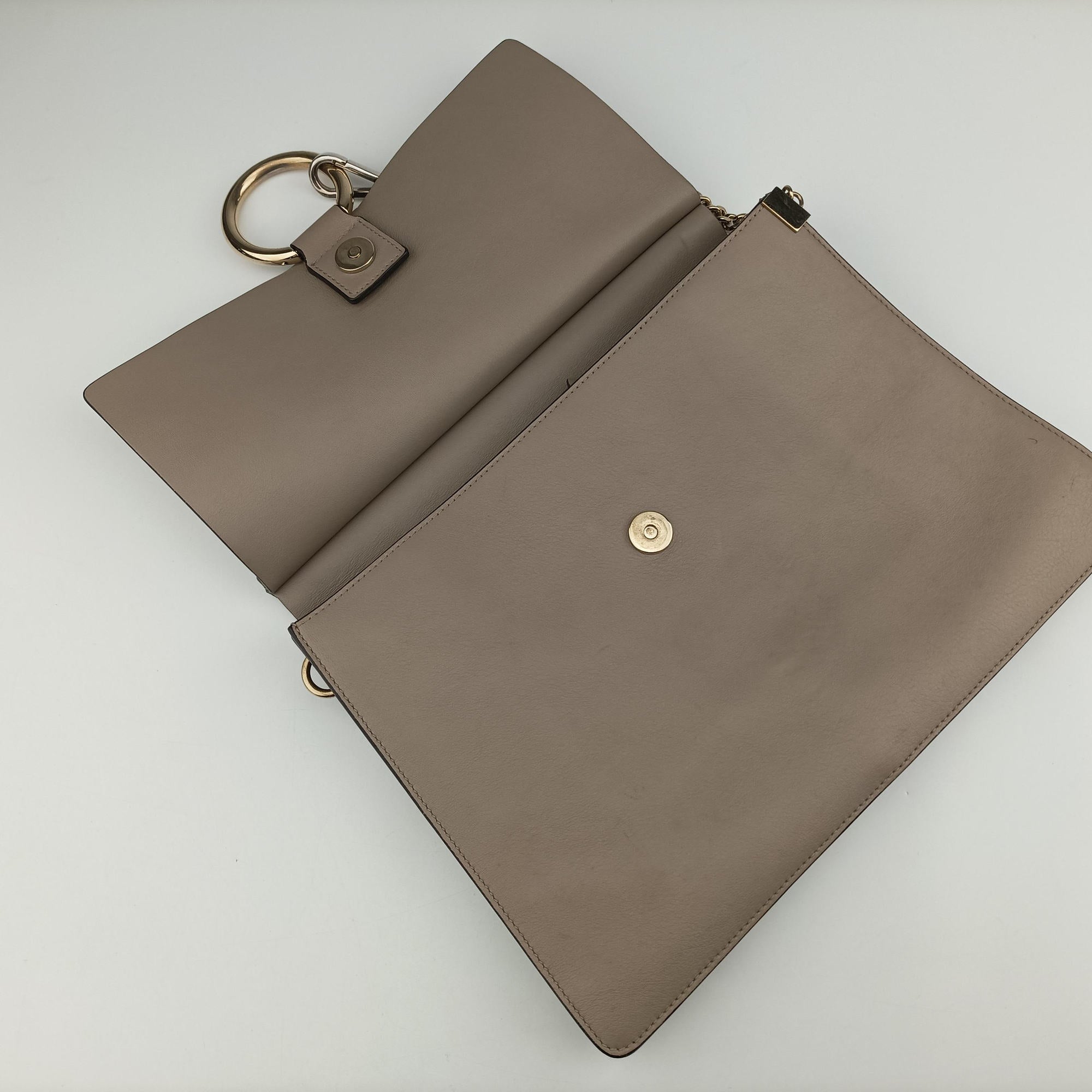 Pre-owned Chloe FAYE Beige Suede × leather  shoulderbag | stylenewstar