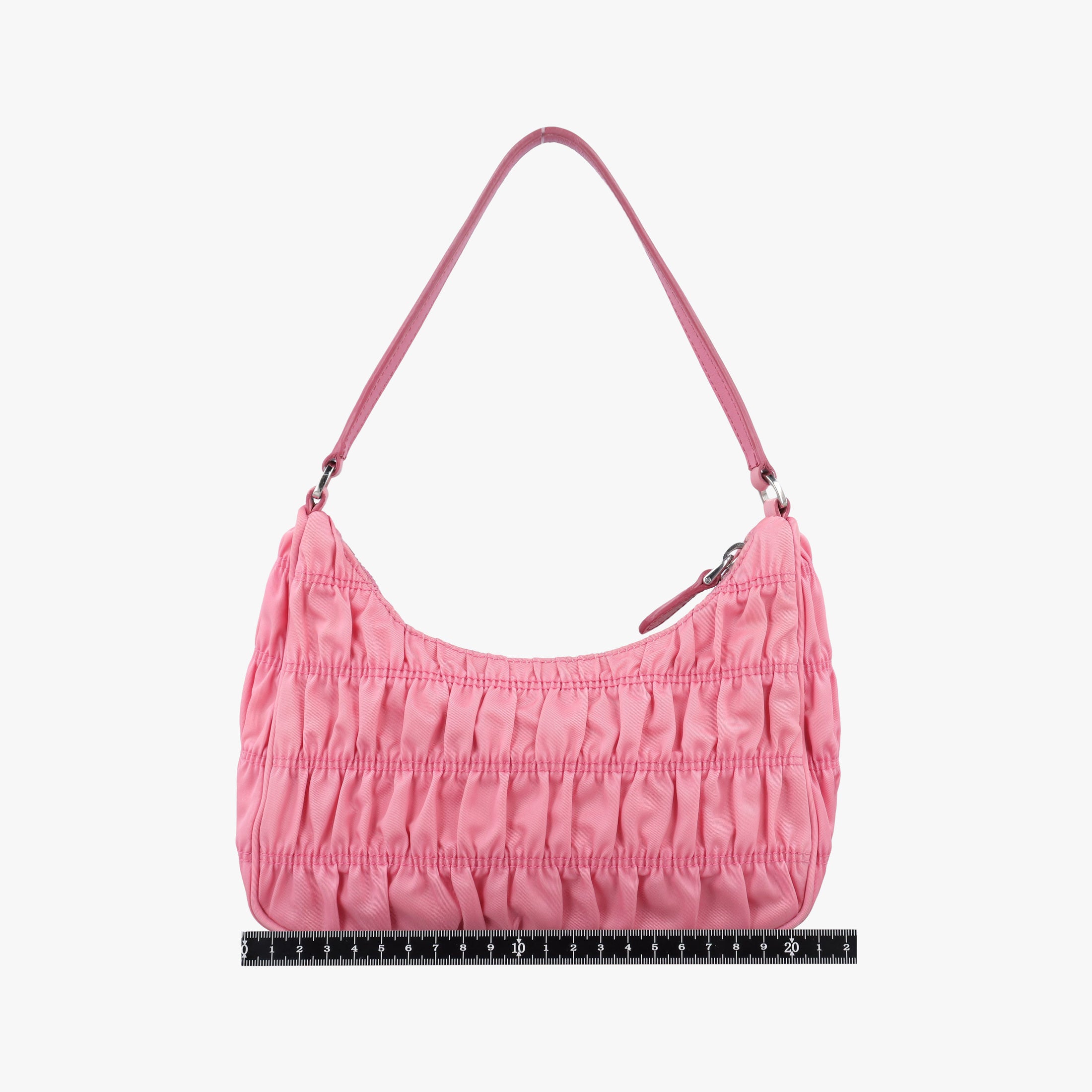 Pre-owned Prada gather Pink nylon 1NE204 handbag | stylenewstar