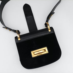 Pre-owned Prada Pionniere Black Leather 1BD074 shoulderbag | stylenewstar