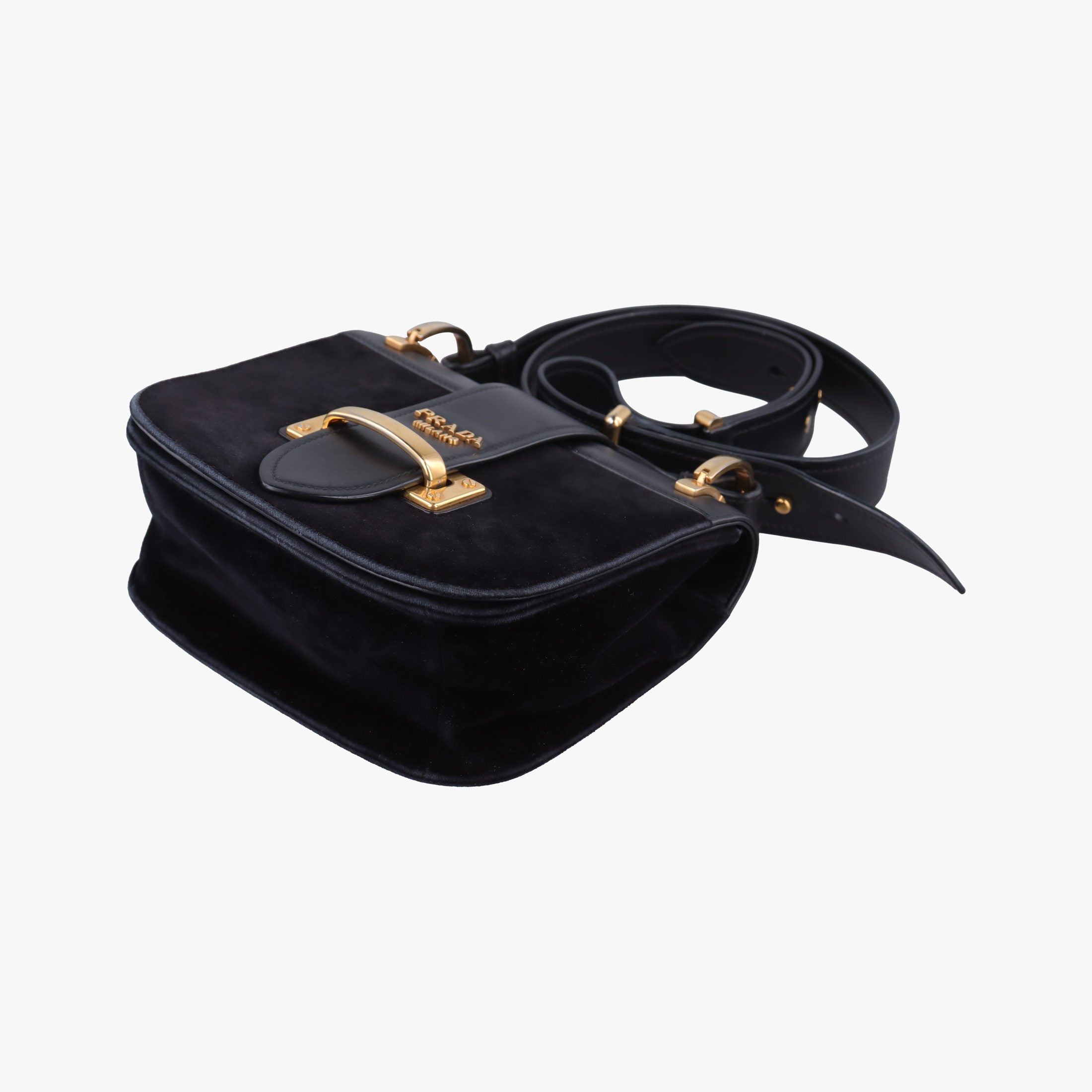 Pre-owned Prada Pionniere Black Leather 1BD074 shoulderbag | stylenewstar