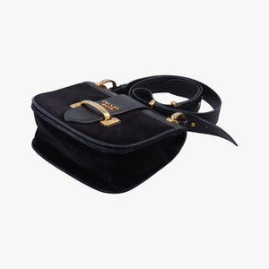 Pre-owned Prada Pionniere Black Leather 1BD074 shoulderbag | stylenewstar