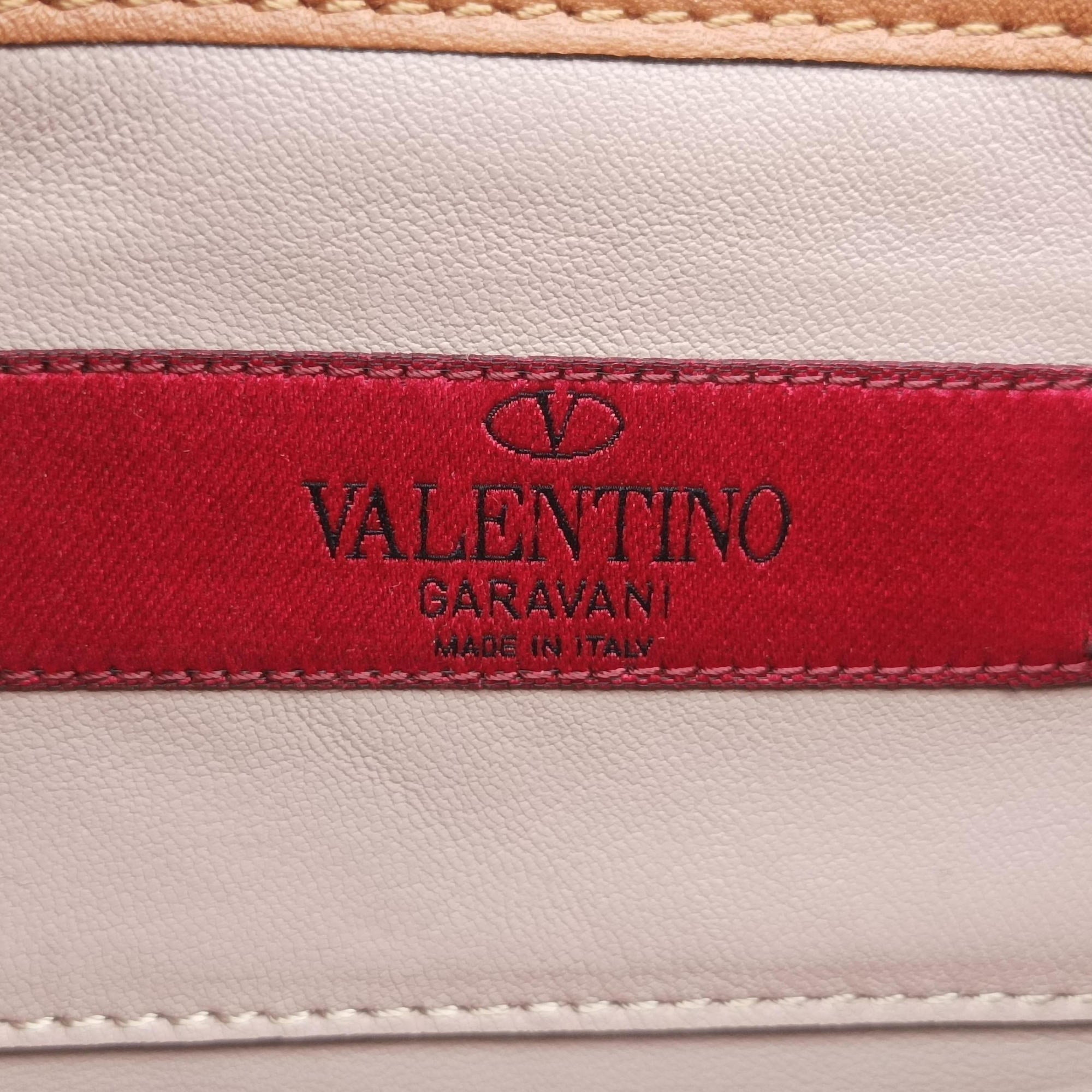 Pre-owned Valentino Glam Lock Multicolor Leather ×Crystal Embellishments  shoulderbag | stylenewstar