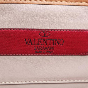 Pre-owned Valentino Glam Lock Multicolor Leather ×Crystal Embellishments  shoulderbag | stylenewstar