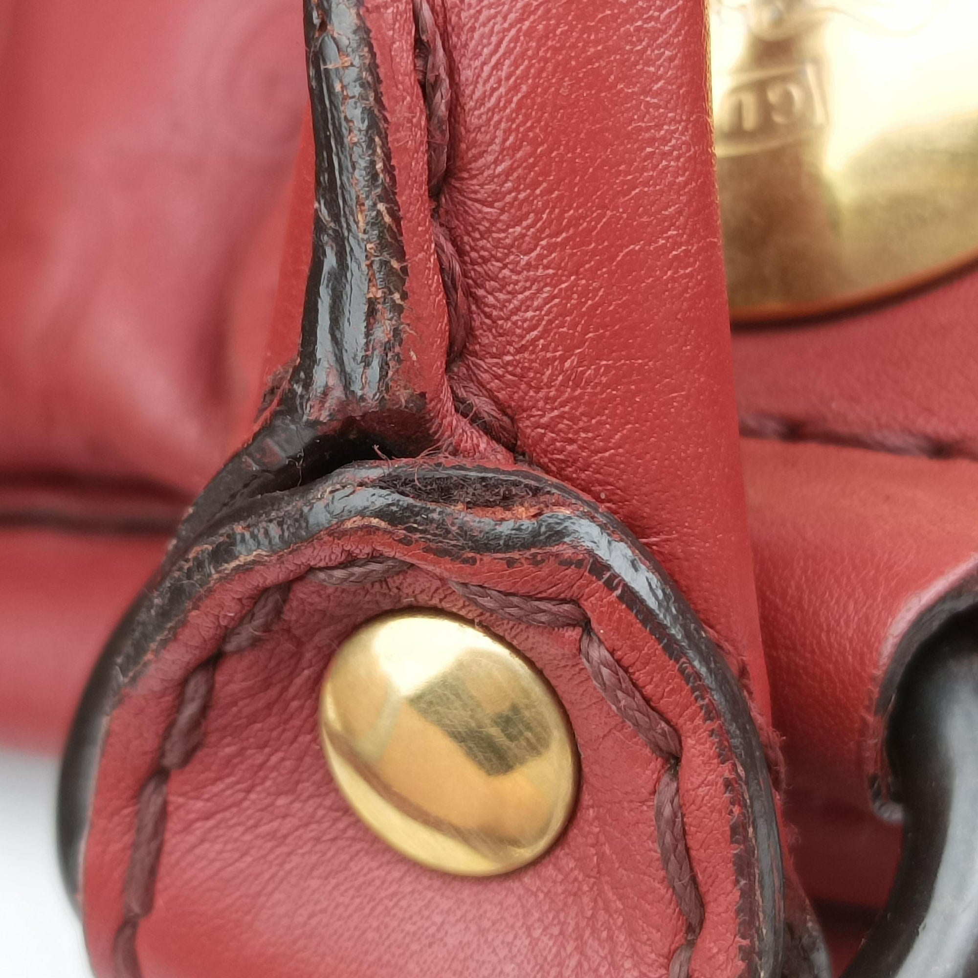 Pre-owned Gucci Babouska Red Leather 207297 shoulderbag | stylenewstar