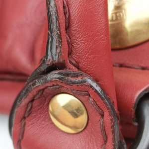 Pre-owned Gucci Babouska Red Leather 207297 shoulderbag | stylenewstar